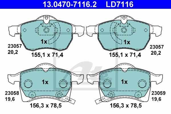 ATE Bremsesæt, skivebremser 142042992 foraksel ventileret 280mm 24mm for OPEL VAUXHALL CHEVROLET