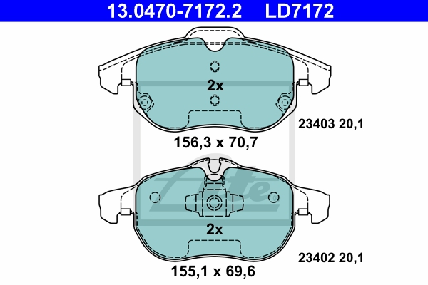 ATE Bremsesæt, skivebremser 142043002 foraksel ventileret 285mm 24mm for OPEL VAUXHALL SAAB FIAT