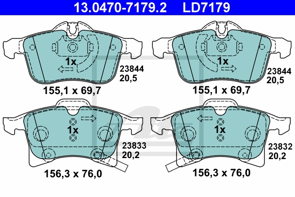 ATE Bremsesæt, skivebremser 142043014 foraksel ventileret 280mm 25mm for OPEL VAUXHALL