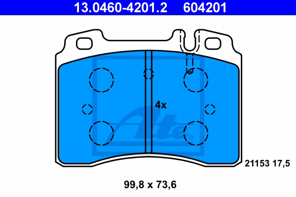 ATE Bremsesæt, skivebremser 142043063 foraksel ventileret 300mm 28mm for MERCEDES-BENZ