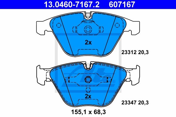 ATE Bremsesæt, skivebremser 142043096 foraksel ventileret 324mm 30mm for BMW
