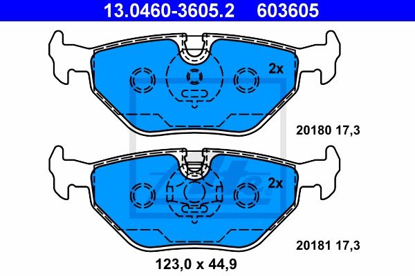 ATE Bremsesæt, skivebremser ijf141ef29 bagaksel fuld 272mm 10mm for SAAB BMW ROVER