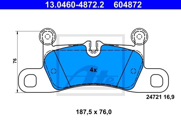 ATE Bremsesæt, skivebremser ijf141gu26 bagaksel ventileret 330mm 28mm for VAG PORSCHE