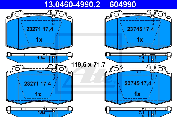 ATE Bremsesæt, skivebremser sg00000b3k foraksel perforeret/ventileret 330mm 32mm for MAYBACH MERCEDES-BENZ