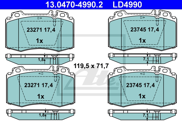 ATE Bremsesæt, skivebremser sg00000b3p foraksel perforeret/ventileret 330mm 28mm for MERCEDES-BENZ MAYBACH