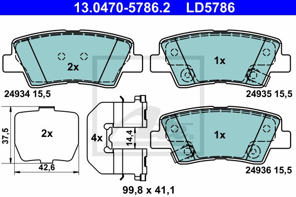 ATE Bremsesæt, skivebremser sg00000ci7 bagaksel fuld 302mm 10mm for HYUNDAI KIA