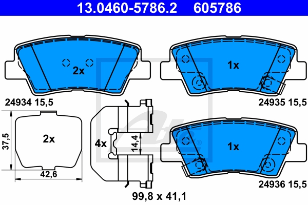 ATE Bremsesæt, skivebremser sg00000cil bagaksel fuld 302mm 10mm for KIA HYUNDAI