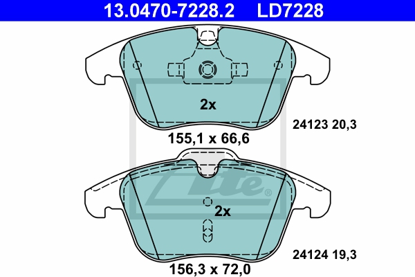 ATE Bremsesæt, skivebremser sg00000cvn foraksel fuld 300mm 10mm for FORD VOLVO LAND ROVER