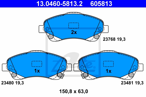 ATE Bremsesæt, skivebremser sg00000cvp bagaksel fuld 295mm 10mm for TOYOTA