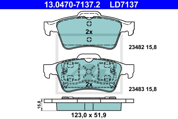 ATE Bremsesæt, skivebremser sg00000cx8 foraksel fuld 300mm 11mm for NISSAN RENAULT