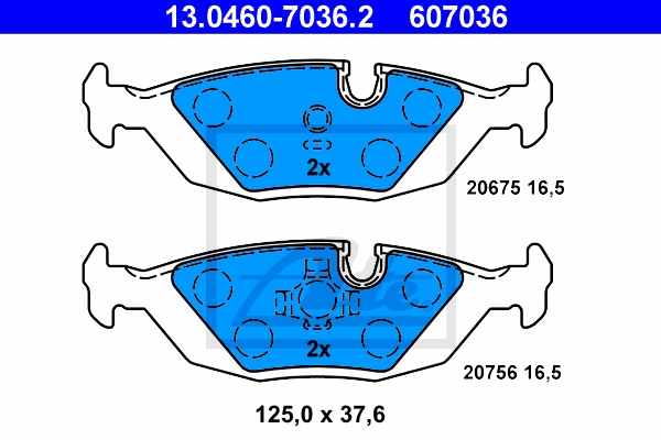 ATE Bremsesæt, skivebremser sg00000cxf foraksel fuld 260mm 22mm for BMW