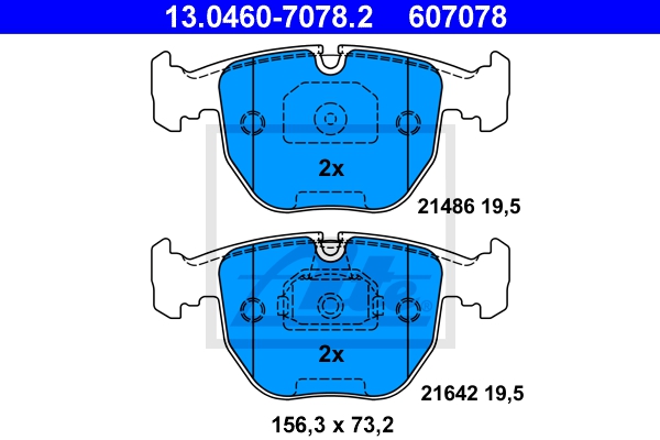 ATE Bremsesæt, skivebremser sg00000cyh bagaksel ventileret 324mm 29mm for BMW