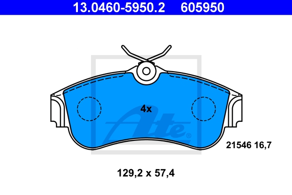 ATE Bremsesæt, skivebremser sg00000czv bagaksel fuld 258mm 10mm for NISSAN
