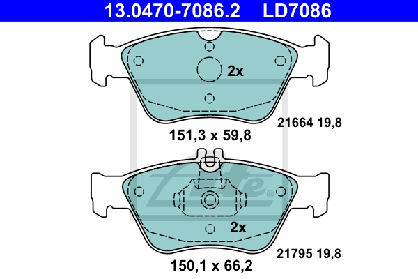 ATE Bremsesæt, skivebremser sg00000d1j foraksel fuld 290mm 12mm for MERCEDES-BENZ CHRYSLER
