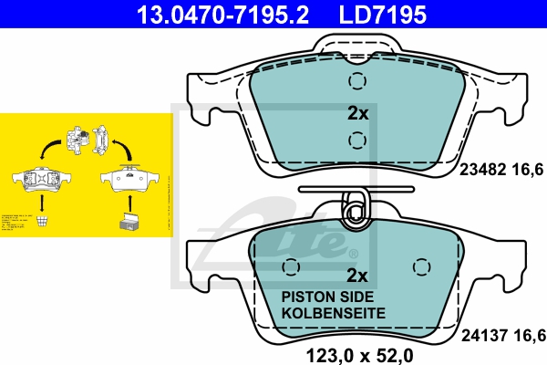 ATE Bremsesæt, skivebremser sg00000d48 foraksel fuld 285mm 11mm for VAUXHALL OPEL FORD VOLVO SAAB GENERAL MOTORS FIAT MAZDA