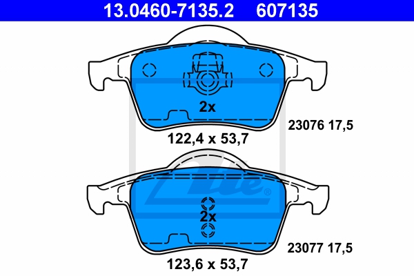 ATE Bremsesæt, skivebremser sg00000d4s foraksel fuld 288mm 28mm for VOLVO