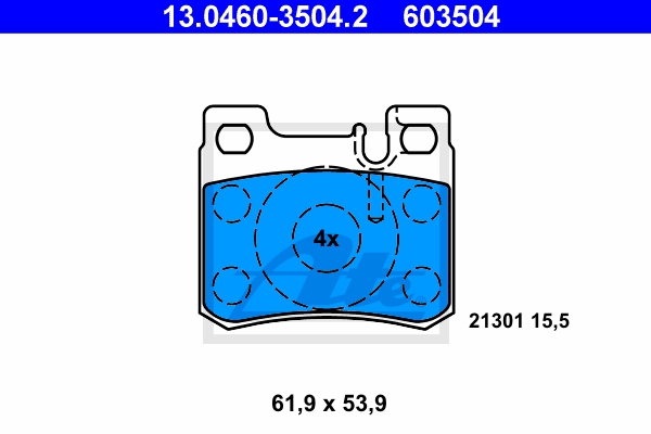 ATE Bremsesæt, skivebremser sg00000d6j bagaksel ventileret 284mm 22mm for MERCEDES-BENZ