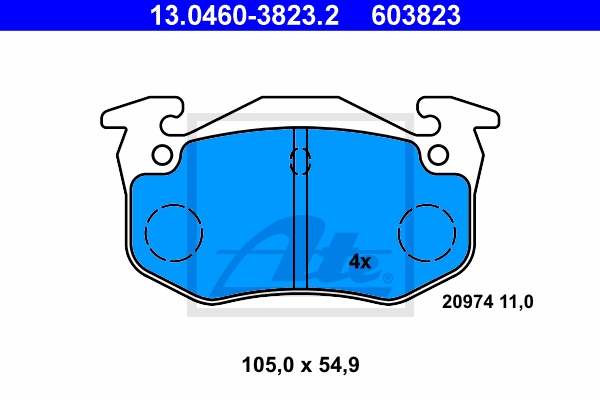 ATE Bremsesæt, skivebremser sg00000d77 foraksel fuld 247mm 8mm for PEUGEOT CITROËN