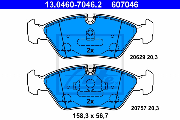 ATE Bremsesæt, skivebremser sg00000d7h bagaksel fuld 284mm 10mm for BMW