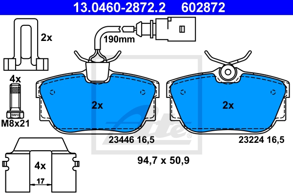 ATE Bremsesæt, skivebremser sg00000d8r foraksel fuld 300mm 13mm for FORD VAG SEAT