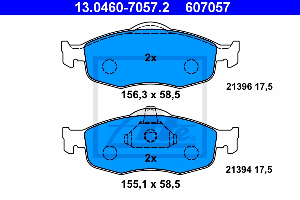 ATE Bremsesæt, skivebremser sg00000dam bagaksel fuld 253mm 10mm for FORD