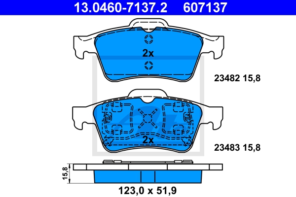 ATE Bremsesæt, skivebremser sg00000db4 foraksel fuld 274mm 10mm for RENAULT NISSAN