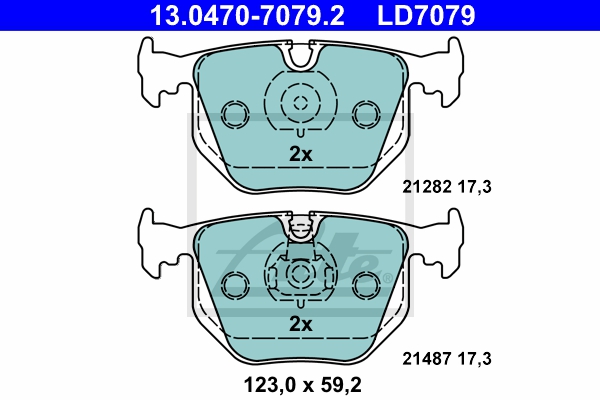 ATE Bremsesæt, skivebremser sg00000dd2 bagaksel ventileret 325mm 22mm for BMW LAND ROVER MG