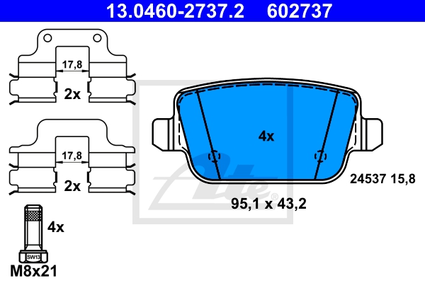 ATE Bremsesæt, skivebremser sg00000ddl foraksel fuld 300mm 12mm for FORD VOLVO LAND ROVER