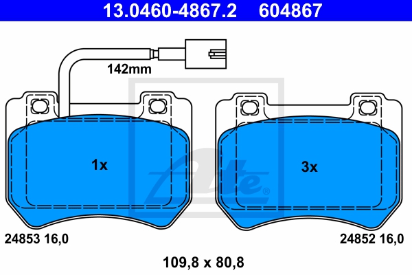 ATE Bremsesæt, skivebremser sg00000ddq bagaksel fuld 278mm 12mm for FIAT JEEP