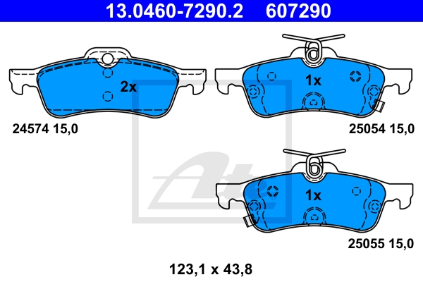 ATE Bremsesæt, skivebremser sg00000dds bagaksel fuld 280mm 10mm for HONDA