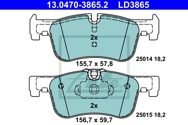 ATE Bremsesæt, skivebremser sg00000dtl bagaksel fuld 284mm 11mm for BMW