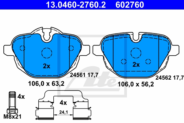 ATE Bremsesæt, skivebremser sg00000duc bagaksel ventileret 328mm 20mm for BMW