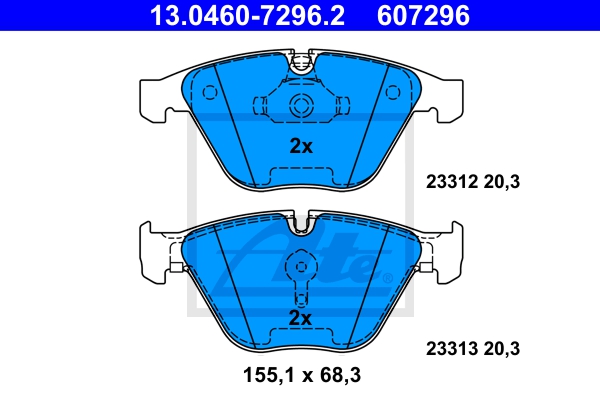 ATE Bremsesæt, skivebremser sg00000dw0 bagaksel ventileret 324mm 30mm for BMW