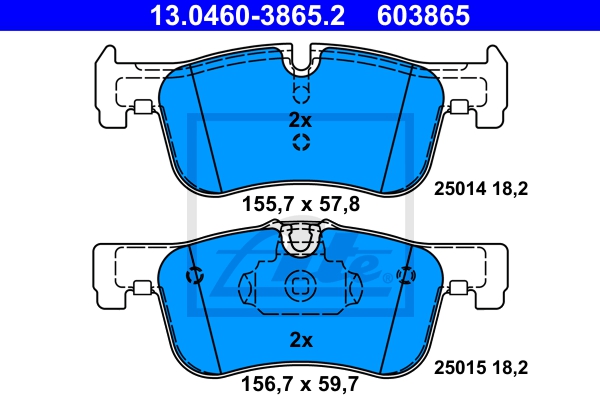 ATE Bremsesæt, skivebremser sg00000dwf bagaksel fuld 284mm 11mm for BMW