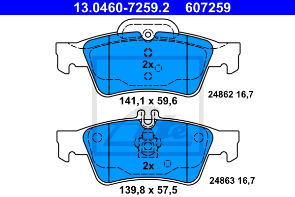 ATE Bremsesæt, skivebremser sg00000dxs bagaksel ventileret 295mm 22mm for MERCEDES-BENZ