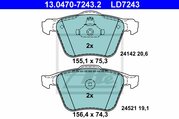 ATE Bremsesæt, skivebremser sg00000e13 bagaksel fuld 302mm 11mm for FORD VOLVO LAND ROVER