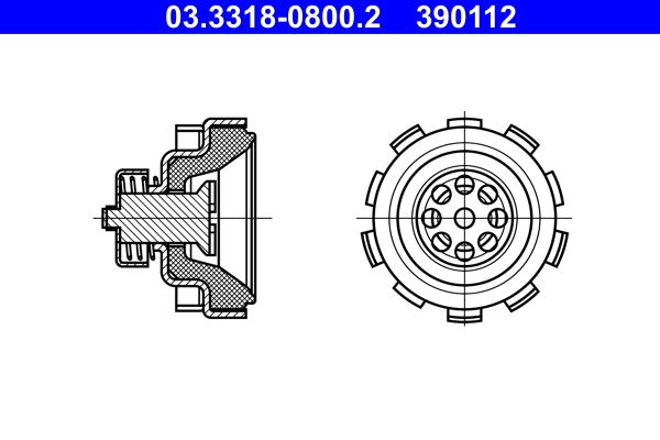 ATE 03331808002 for DAF VAUXHALL STEYR MERCEDES-BENZ MAN