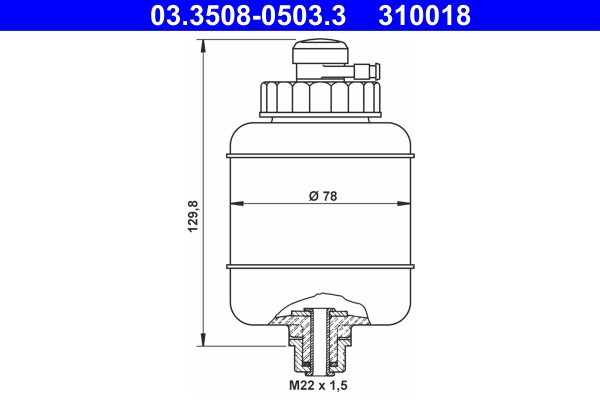 ATE 03350805033 for MERCEDES-BENZ