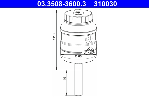 ATE Ekspansionsbeholder, bremsevæske 03350836003 for MERCEDES-BENZ