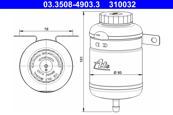 ATE 03350849033 for VOLVO FORD MERCEDES-BENZ