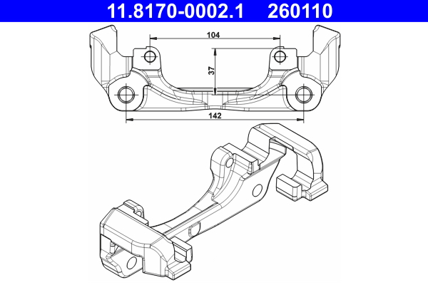 ATE Holder, bremsekaliper 11817000021 for DACIA