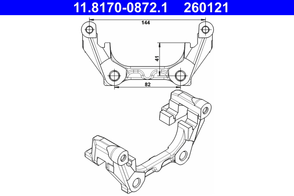 ATE Holder, bremsekaliper 11817008721 for RENAULT