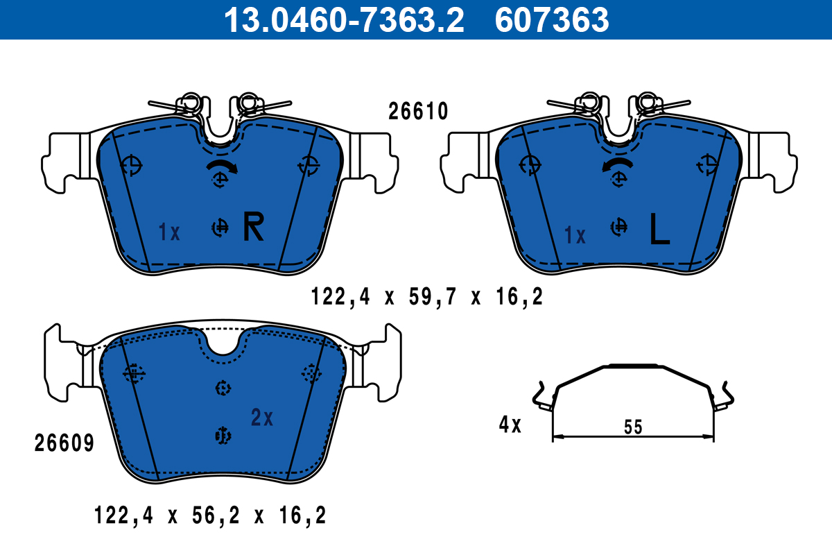 ATE Bremseklodser 13046073632 for VOLVO