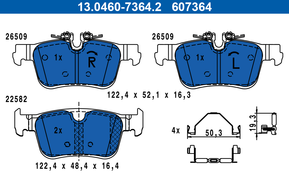ATE Bremseklodser 13046073642 for VOLVO