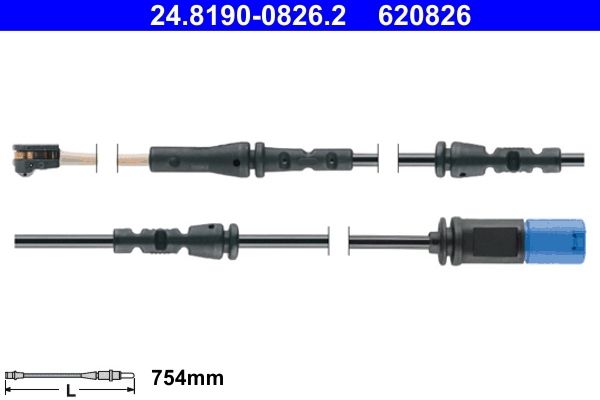 ATE Slidindikator, bremsebelægning 24819008262 for BMW