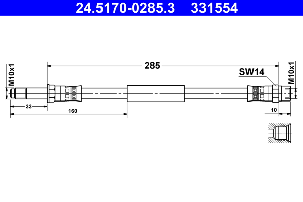 ATE Bremseslange 24517002853 for BMW