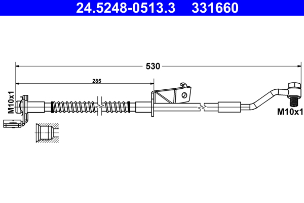 ATE Bremseslange 24524805133 for HYUNDAI