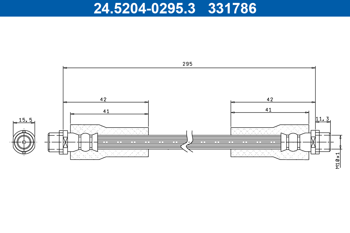 ATE Bremseslange 24520402953 for VAG