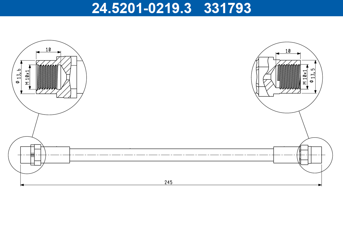 ATE Bremseslange 24520102193 for BMW