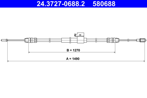 ATE Håndbremsekabel 24372706882 for FORD